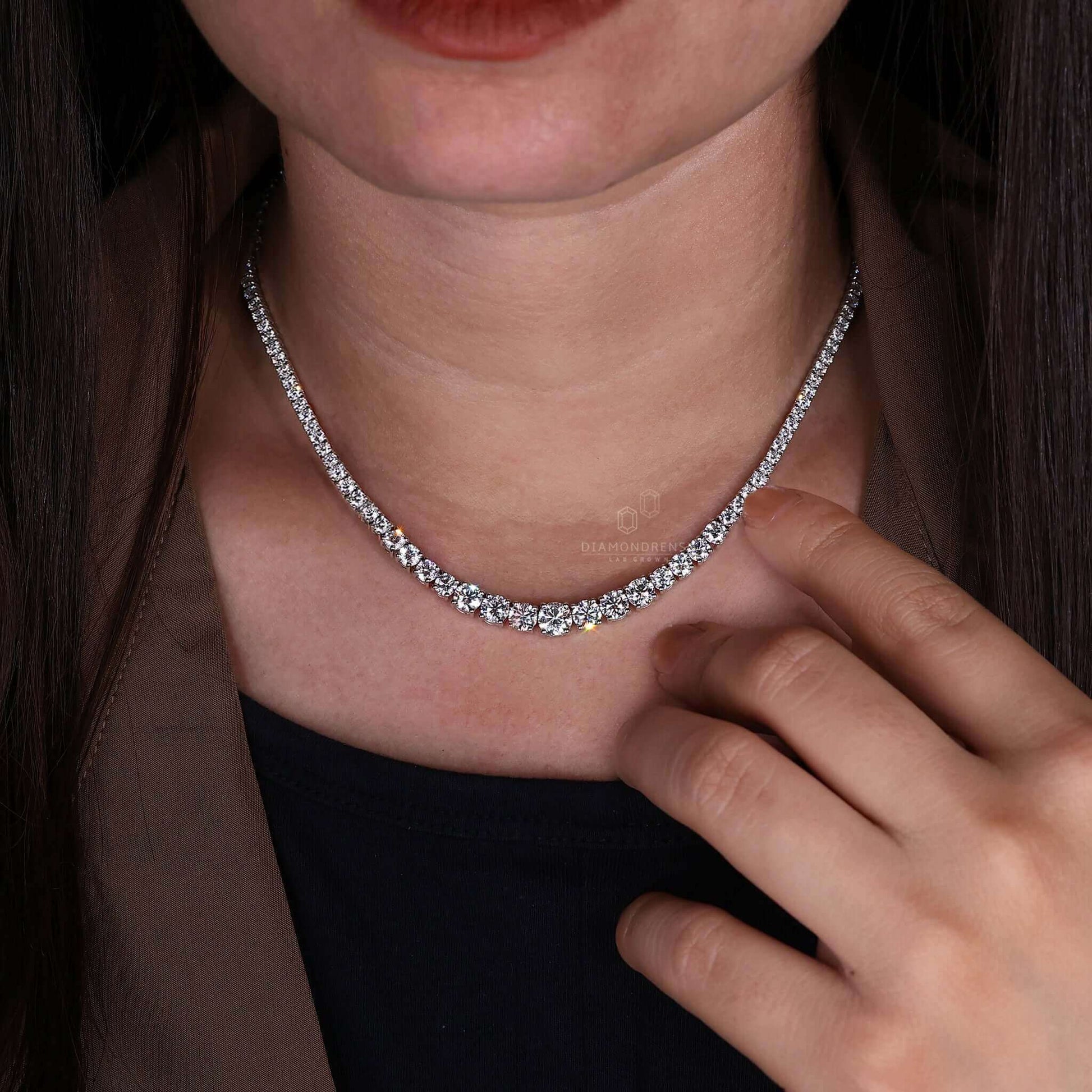 diamond tennis necklace