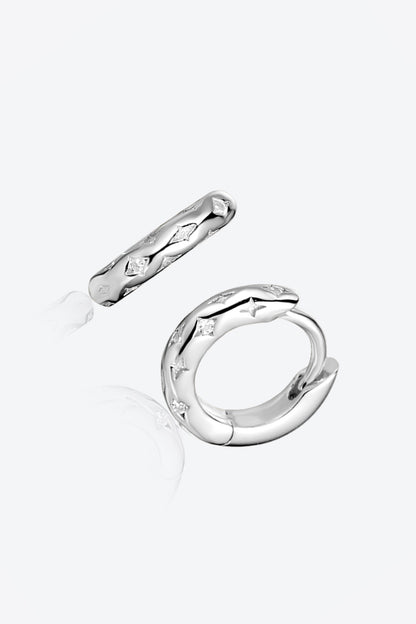 925 Sterling Silver Huggie Earrings