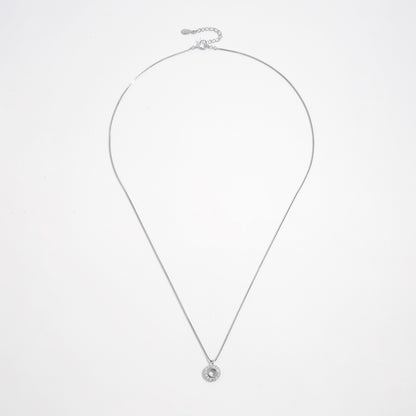 925 Sterling Silver Zircon Pendant Necklace