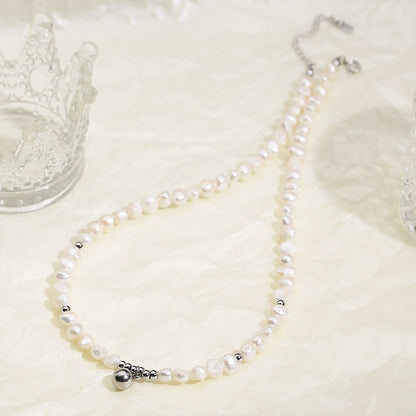 Titanium Steel Freshwater Pearl Necklace