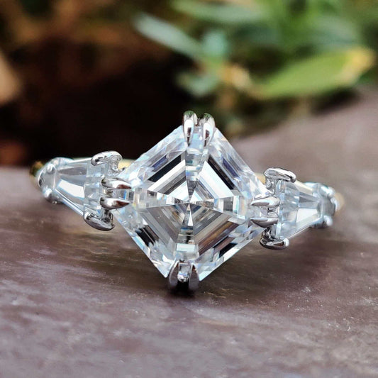 tapered baguette moissanite ring