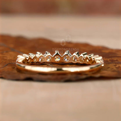 lab created diamond wedding band