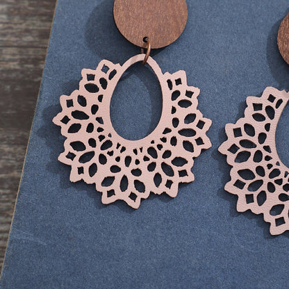 Geometric Cutout Dangle Earrings