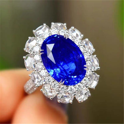 Platinum-Plated Zircon Ring