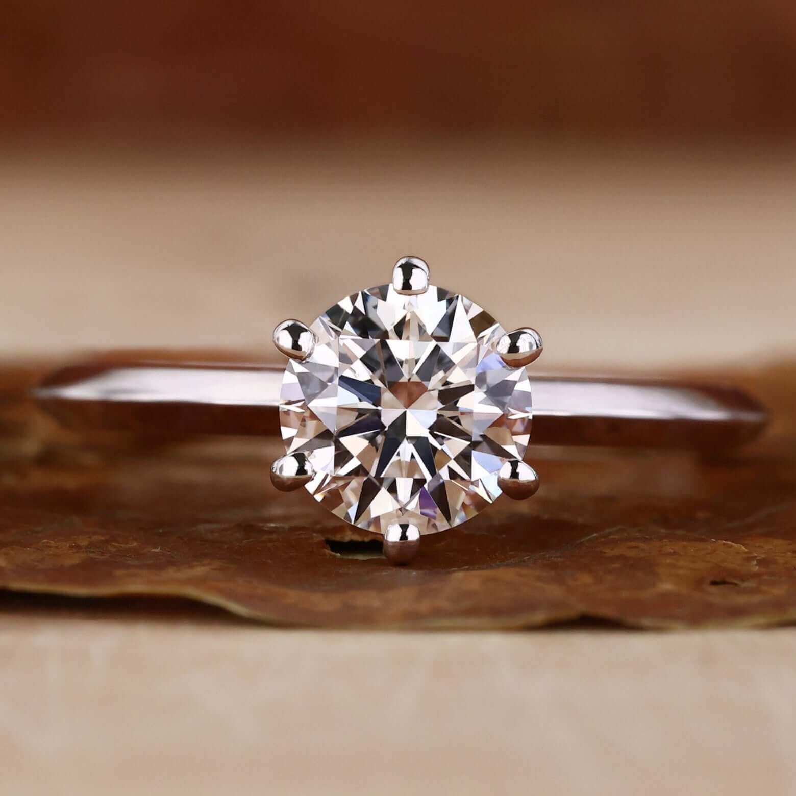 round lab grown diamond ring