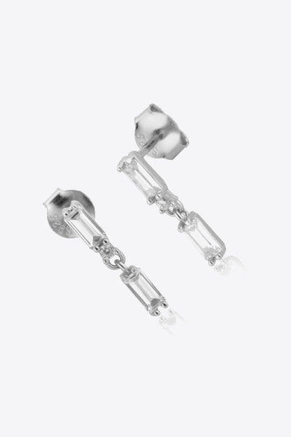 Zircon 925 Sterling Silver Drop Earrings