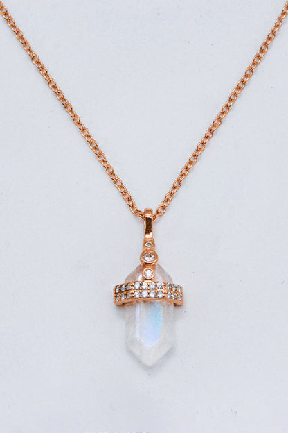 925 Sterling Silver Moonstone Pendant Necklace