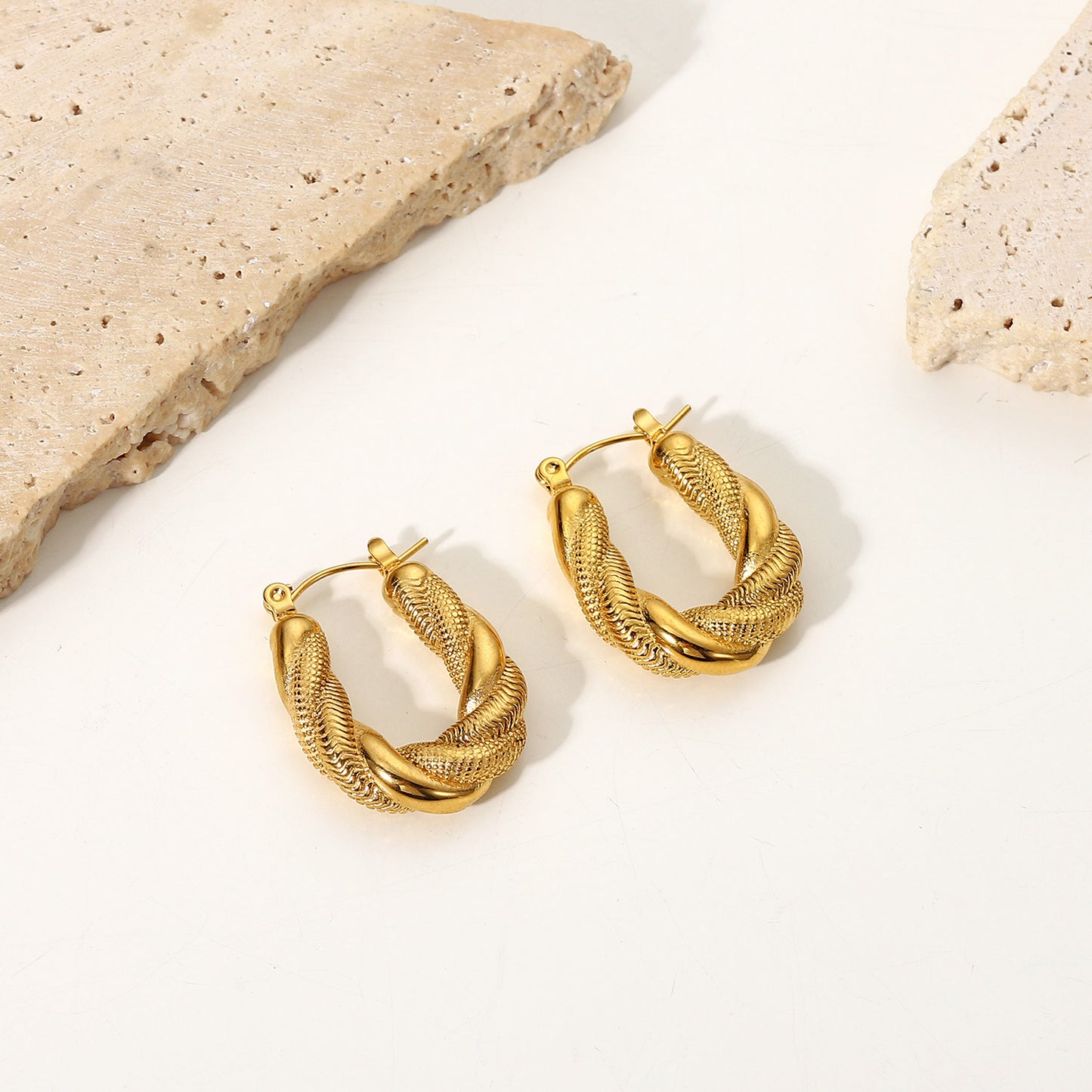 Twisted Hoop Earrings