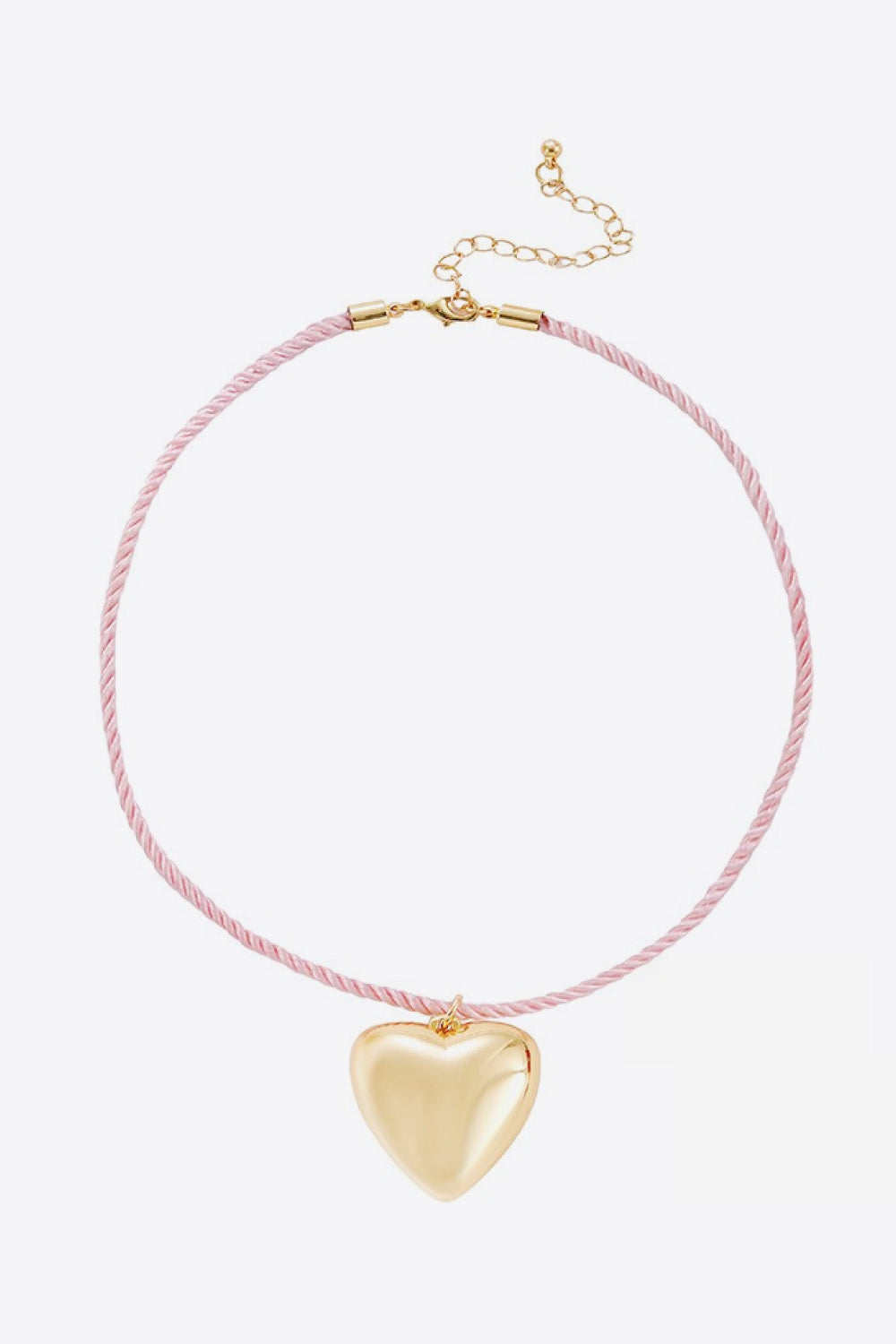 Heart Pendant Rope Necklace