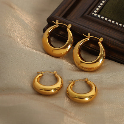 18K Gold-Plated Huggie Earrings