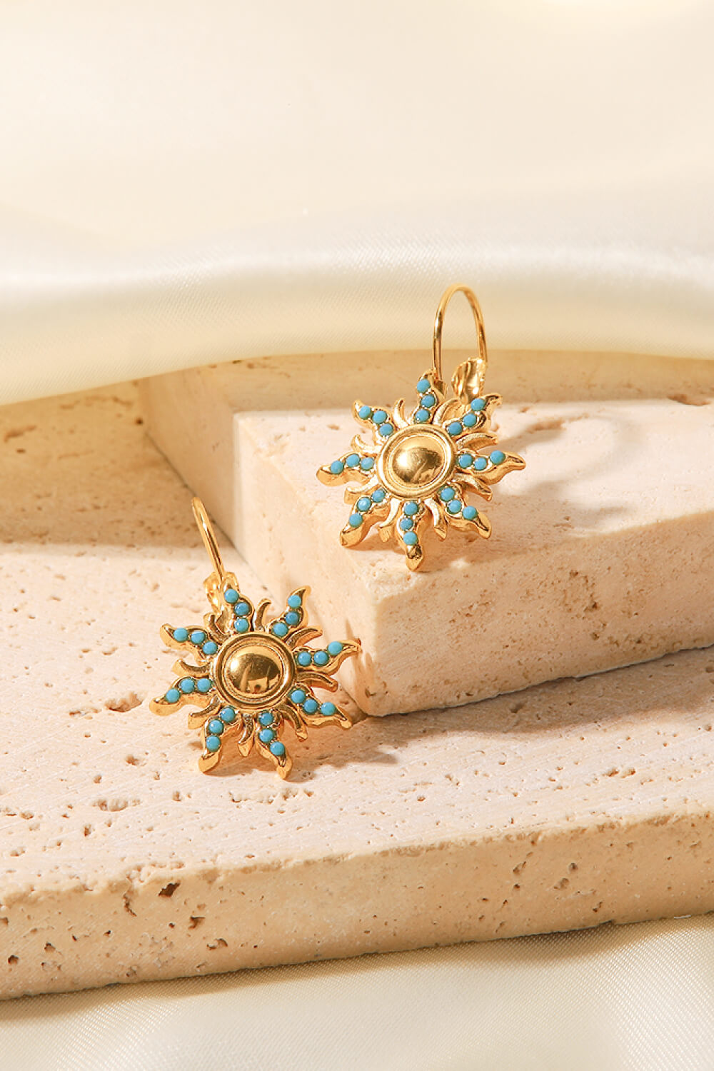 Turquoise Sun Drop Earrings