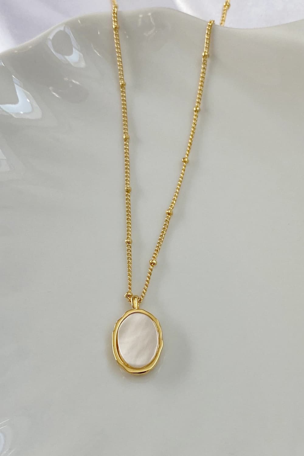 Shell Shape Copper 14K Gold Plated Necklace