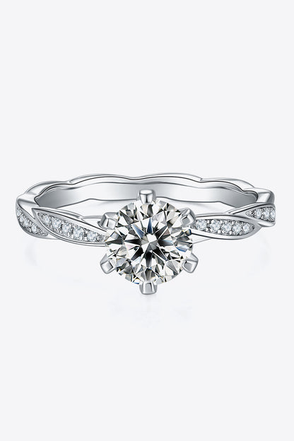 1 Carat Moissanite 925 Sterling Silver Ring