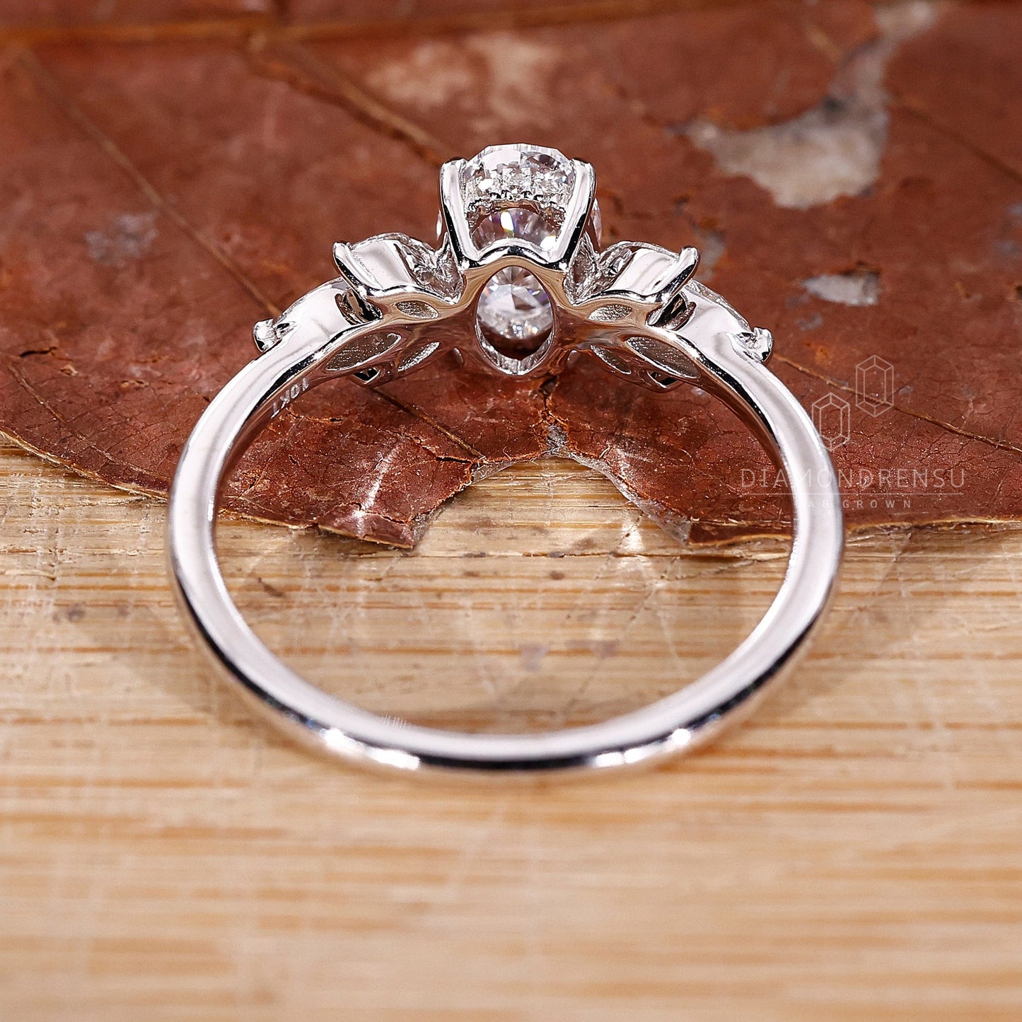 Beautiful Oval Cut Lab-Grown Diamond Engagement Ring in Velvet Box