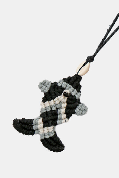 Cotton Cord Fish Shape Pendant Necklace