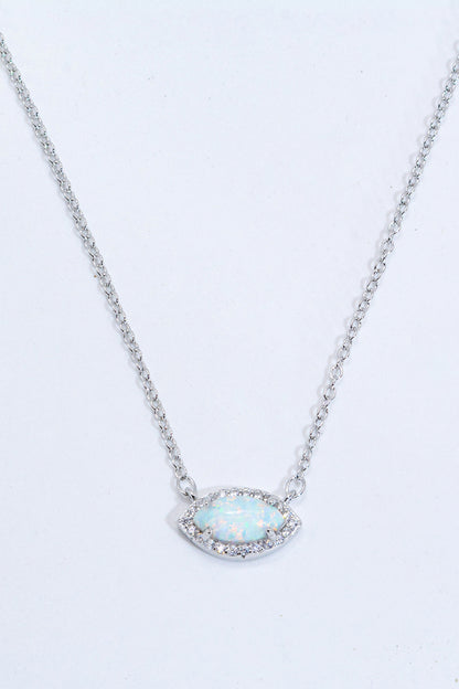 18k Rose Gold-Plated Opal Pendant Necklace