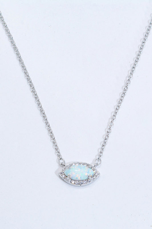 18k Rose Gold-Plated Opal Pendant Necklace