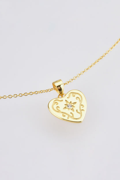 Heart Pendant 925 Sterling Silver Necklace