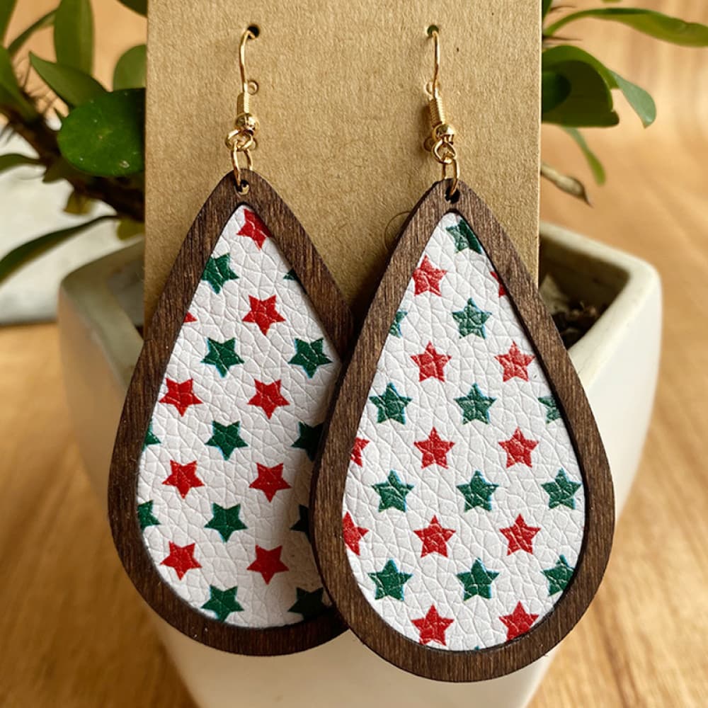 PU Teardrop Earrings