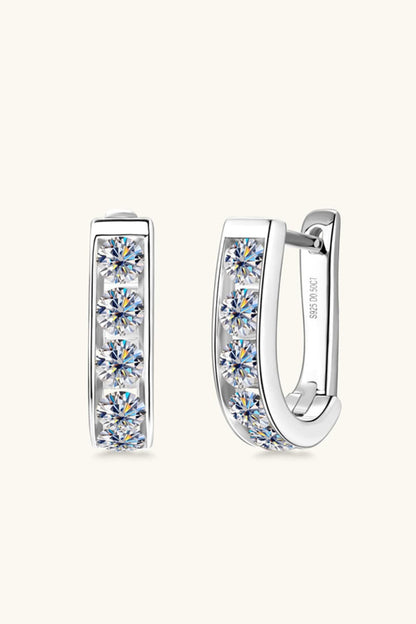 Naušnice od 1 karata Moissanite 925 Sterling Silver