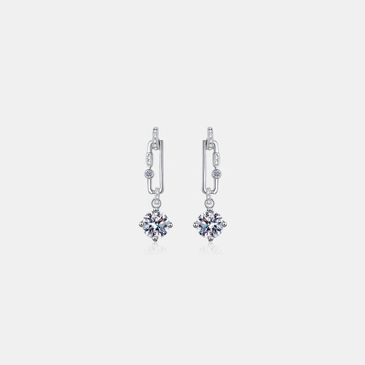 2 Carat Moissanite 925 Sterling Silver Earrings