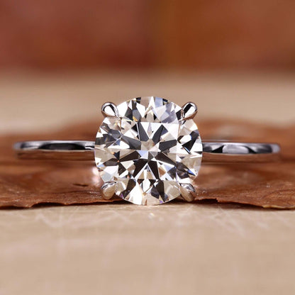 round lab grown diamond ring