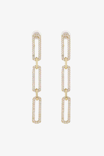 Rhinestone Chunky Chain Drop Earrings