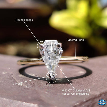 solitaire moissanite ring