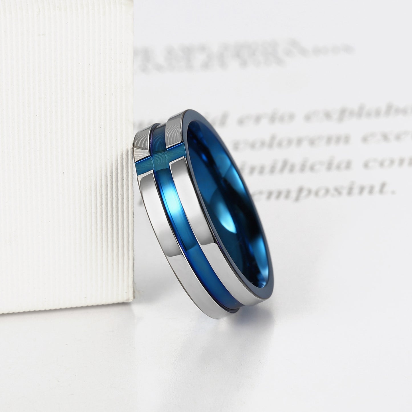 Contrast Titanium Steel Ring