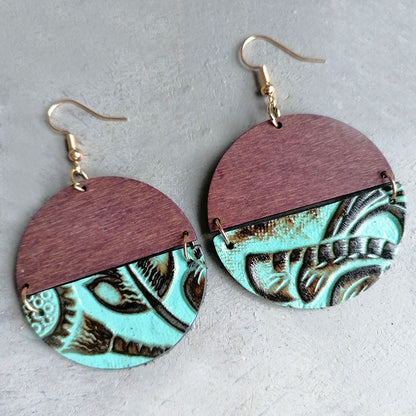 Round Drop Earrings