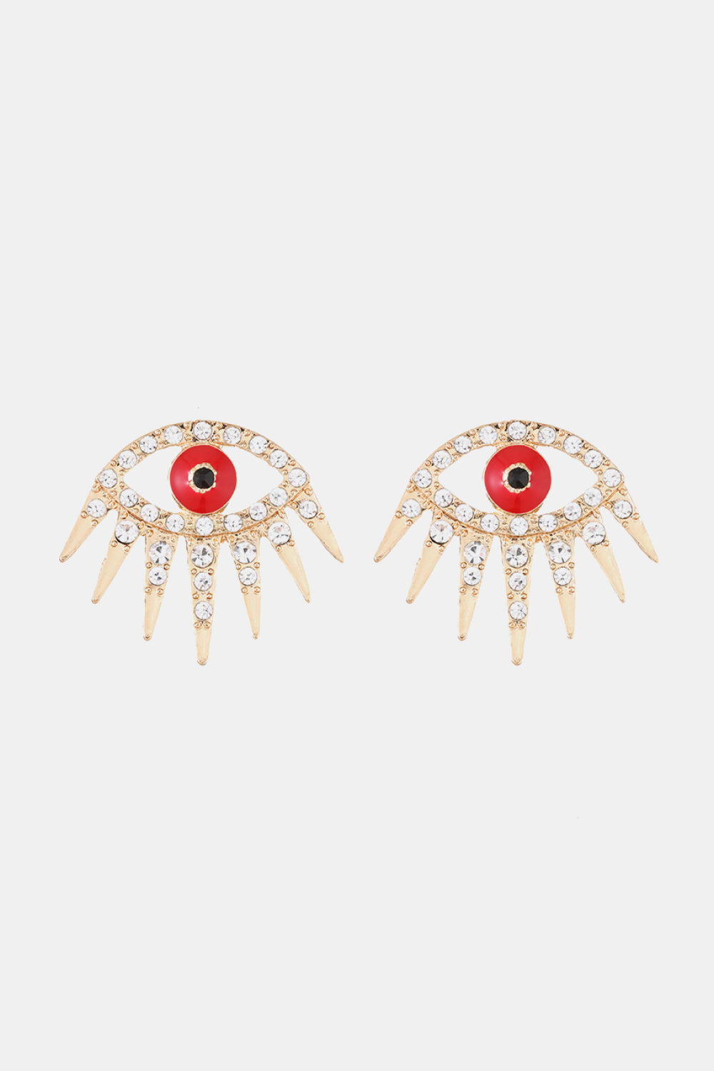 Evil Eye Rhinestone Dangle Earrings