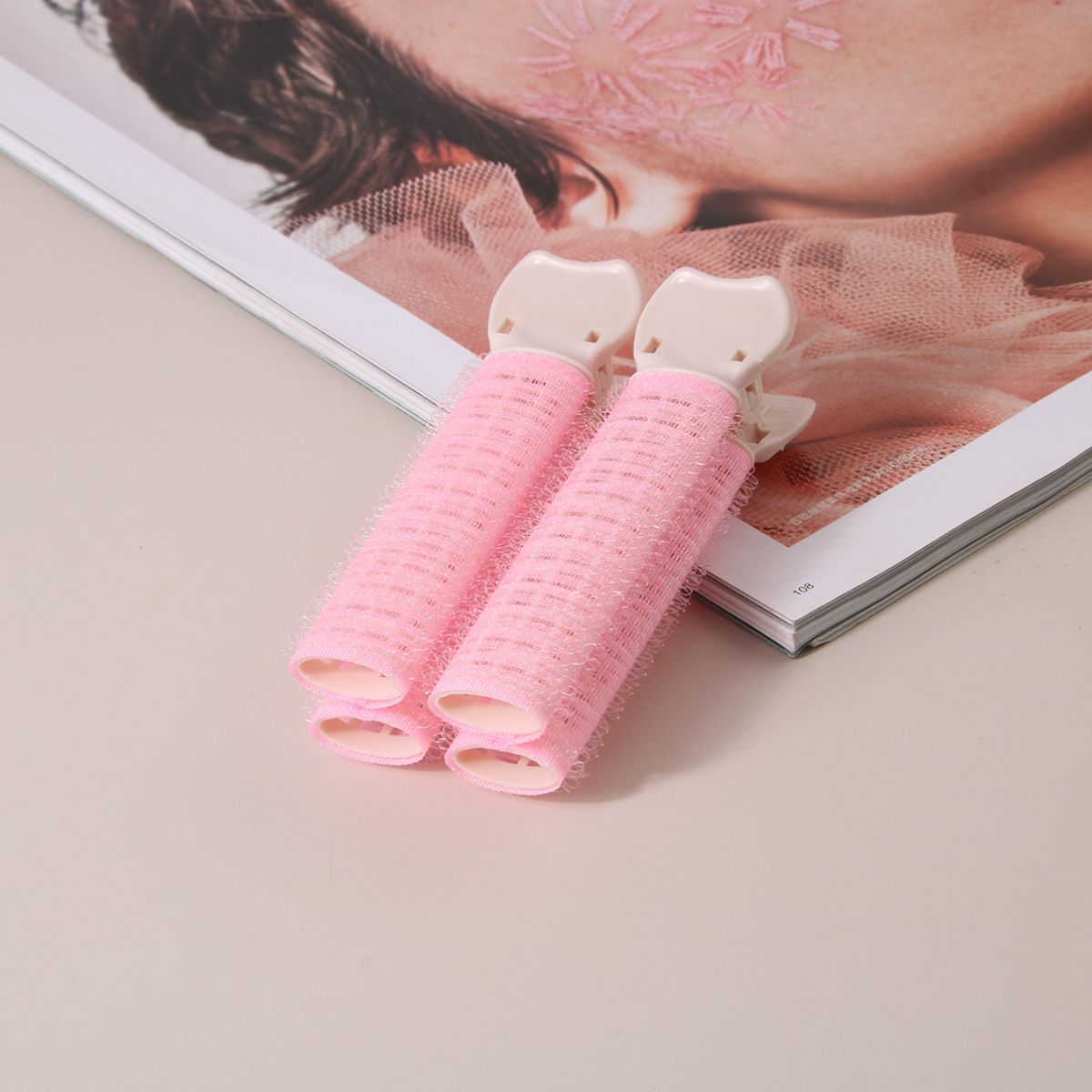 4-Piece Resin Hair Roller Clip