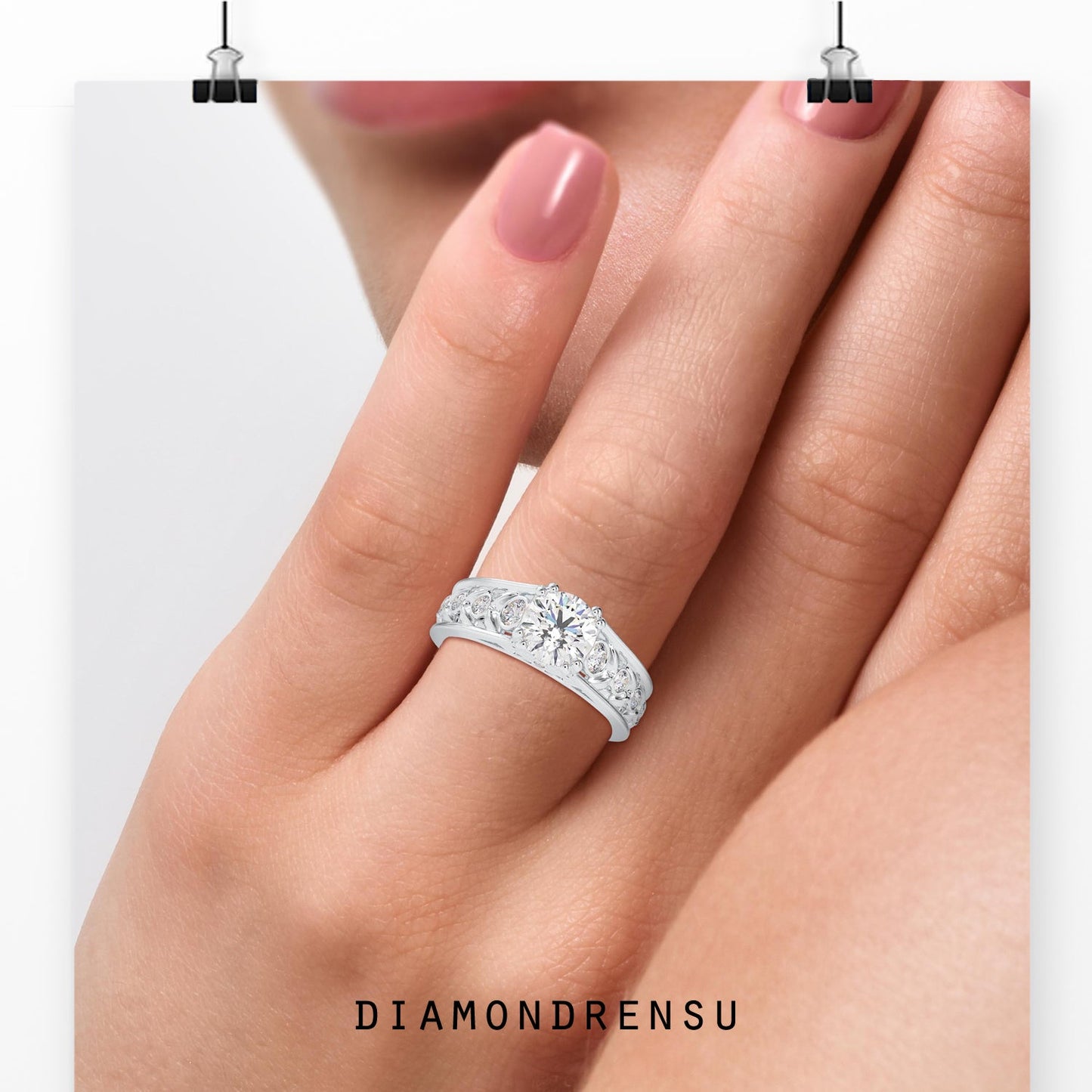 moissanite engagement rings - diamondrensu