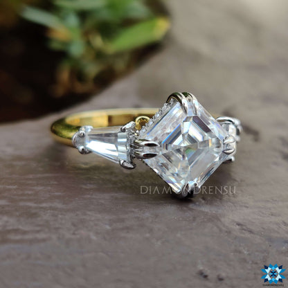 two tone engagement ring