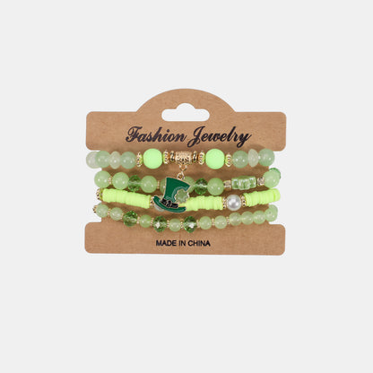 Beaded Soft Pottery Charm Bracelet