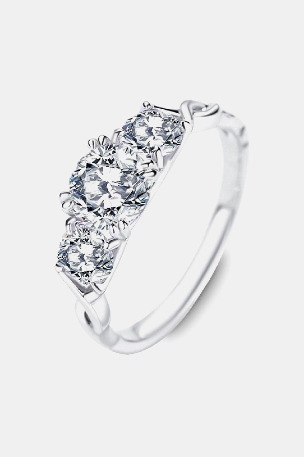 1 Carat Moissanite 925 Sterling Silver Ring