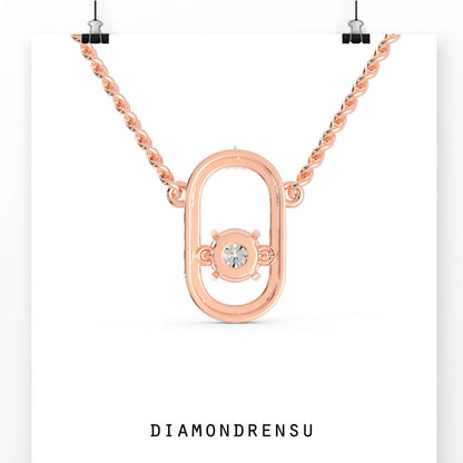 rose gold wedding pendant- diamondrensu