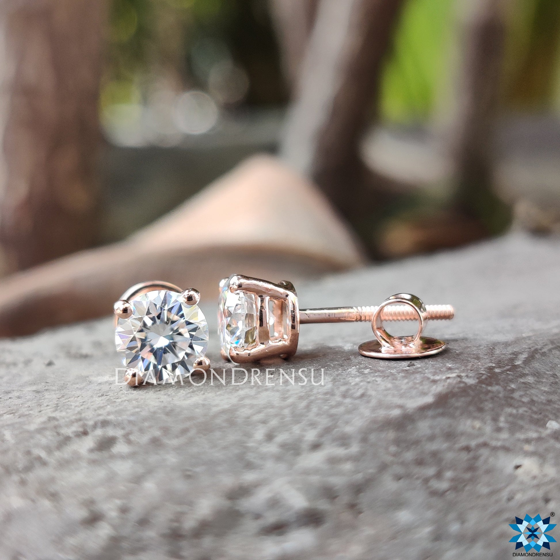 moissanite stud earrings - diamondrensu