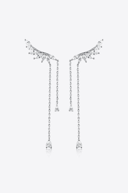 Platinum-Plated Crawl Earrings