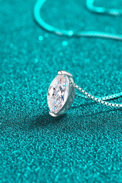 1 Carat Moissanite 925 Sterling Silver Necklace