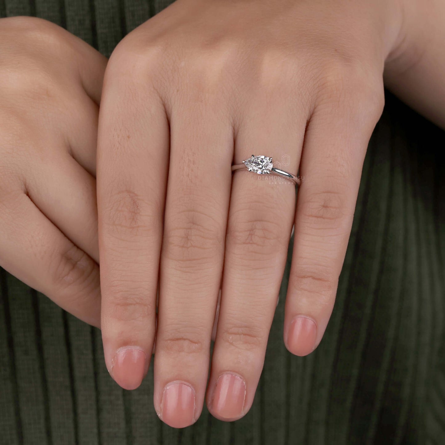 lab created diamond solitaire ring