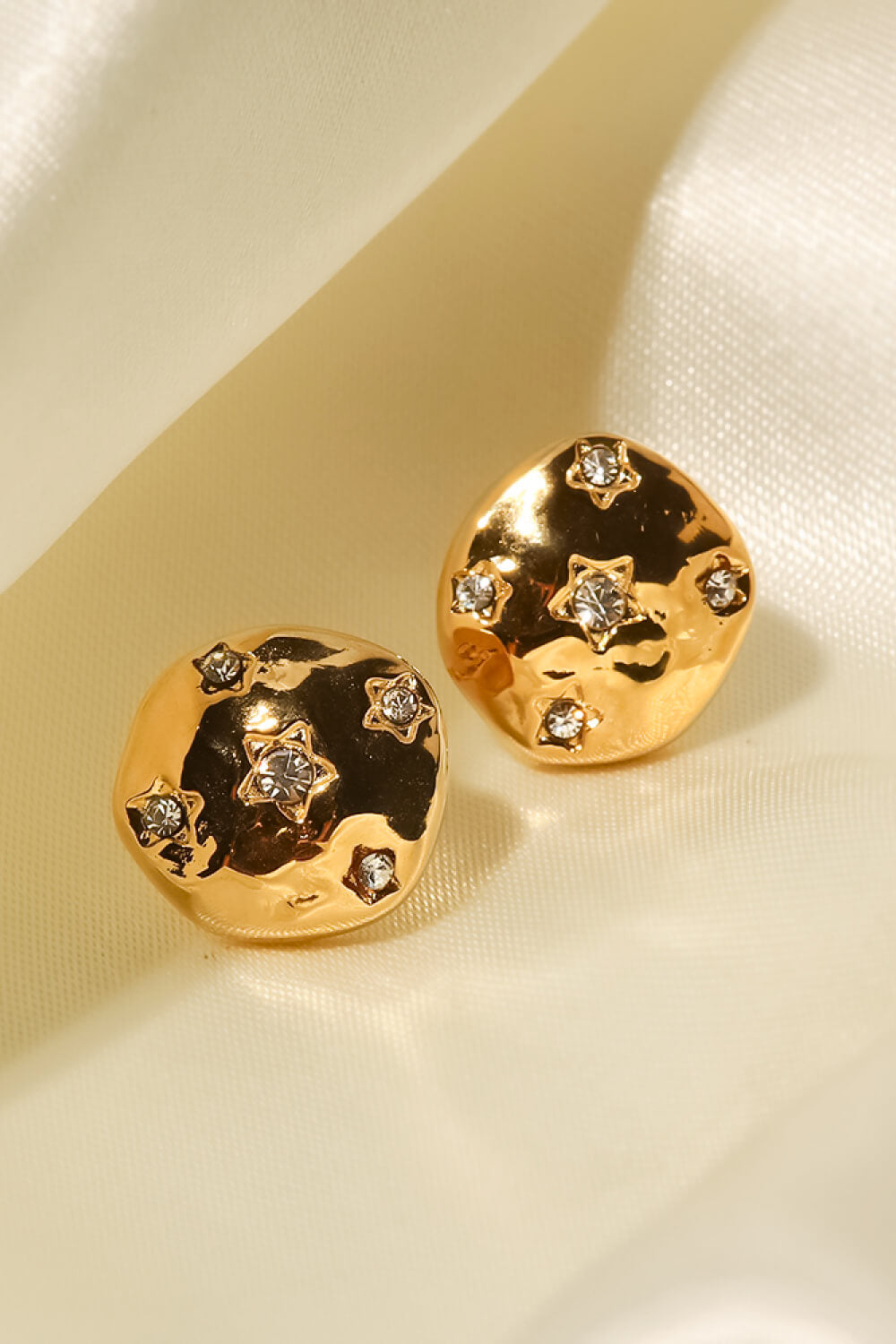 18K Gold-Plated Cubic Zirconia Stud Earrings