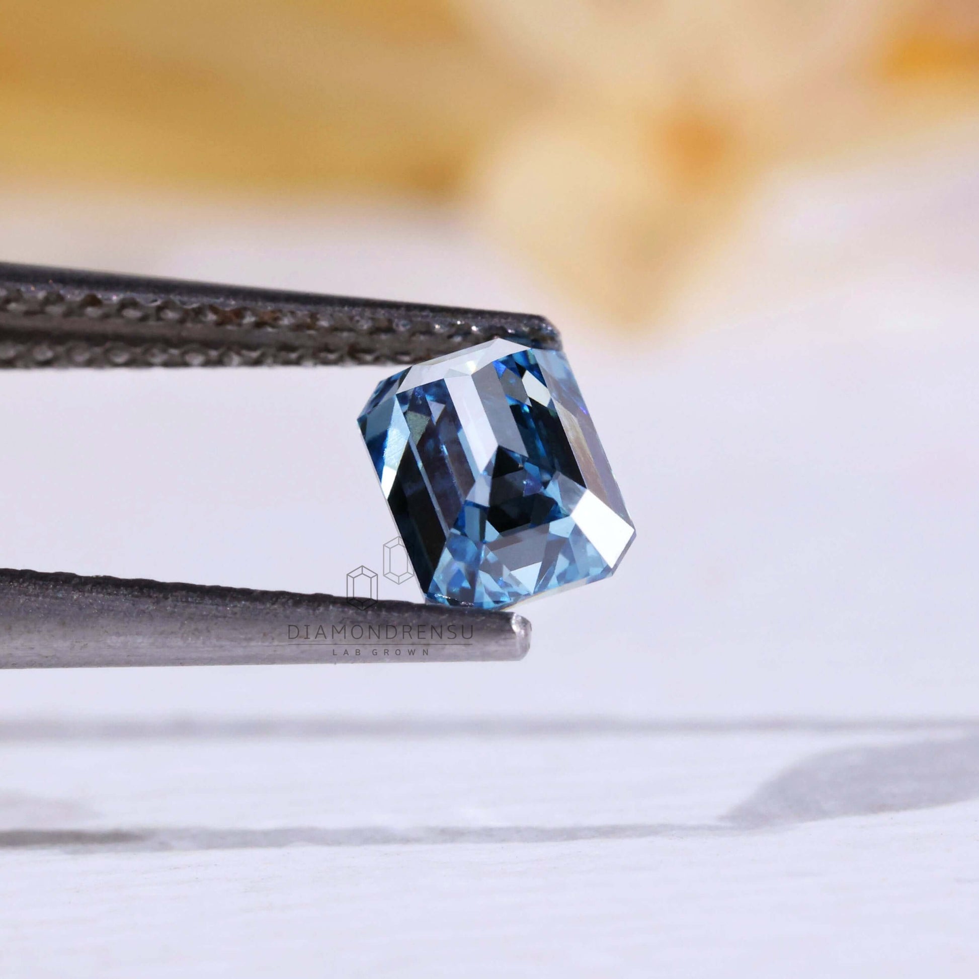 blue color lab grown diamond