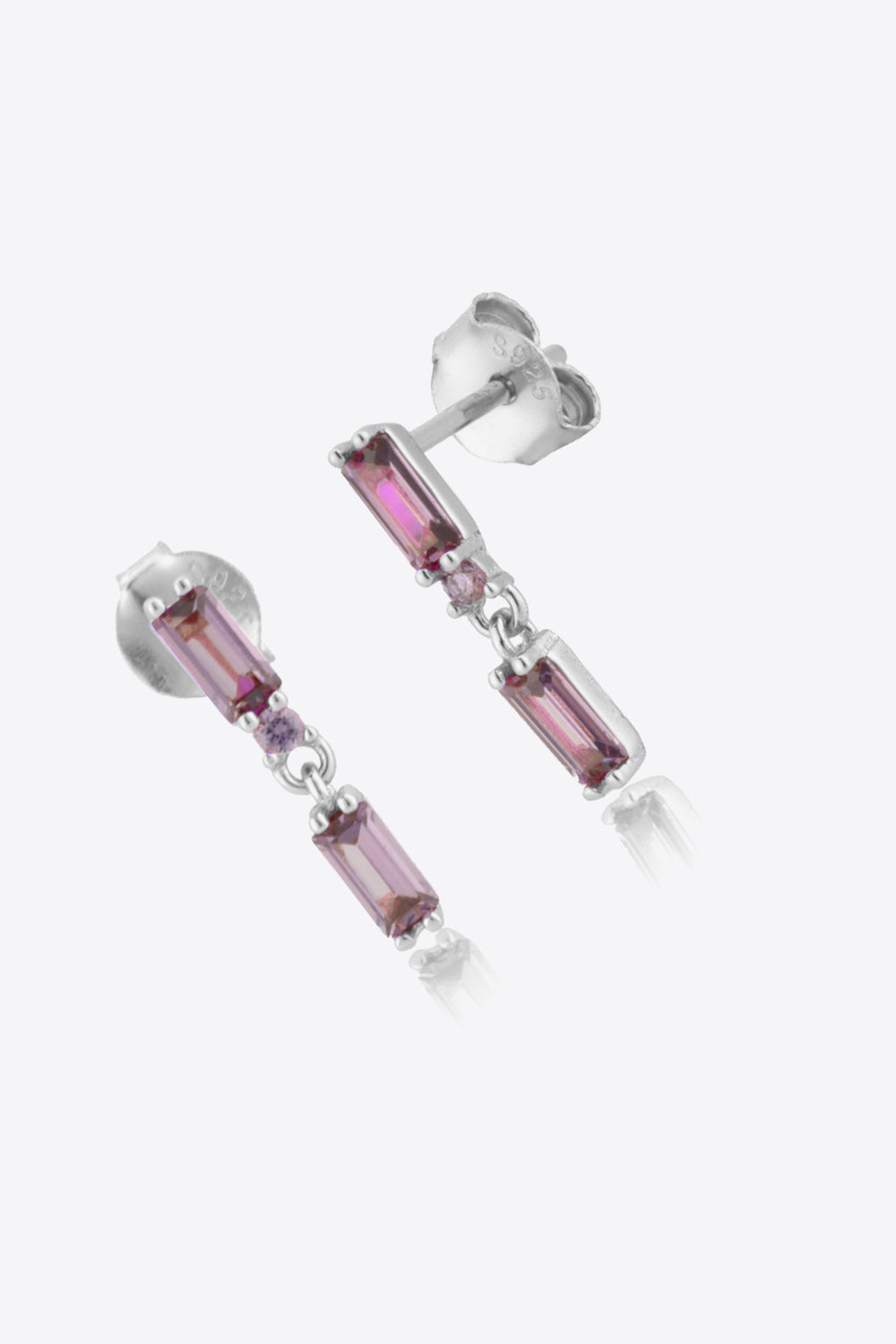 Zircon 925 Sterling Silver Drop Earrings