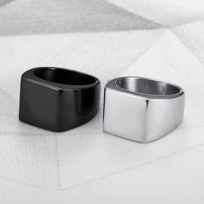 Square Titanium Steel Ring