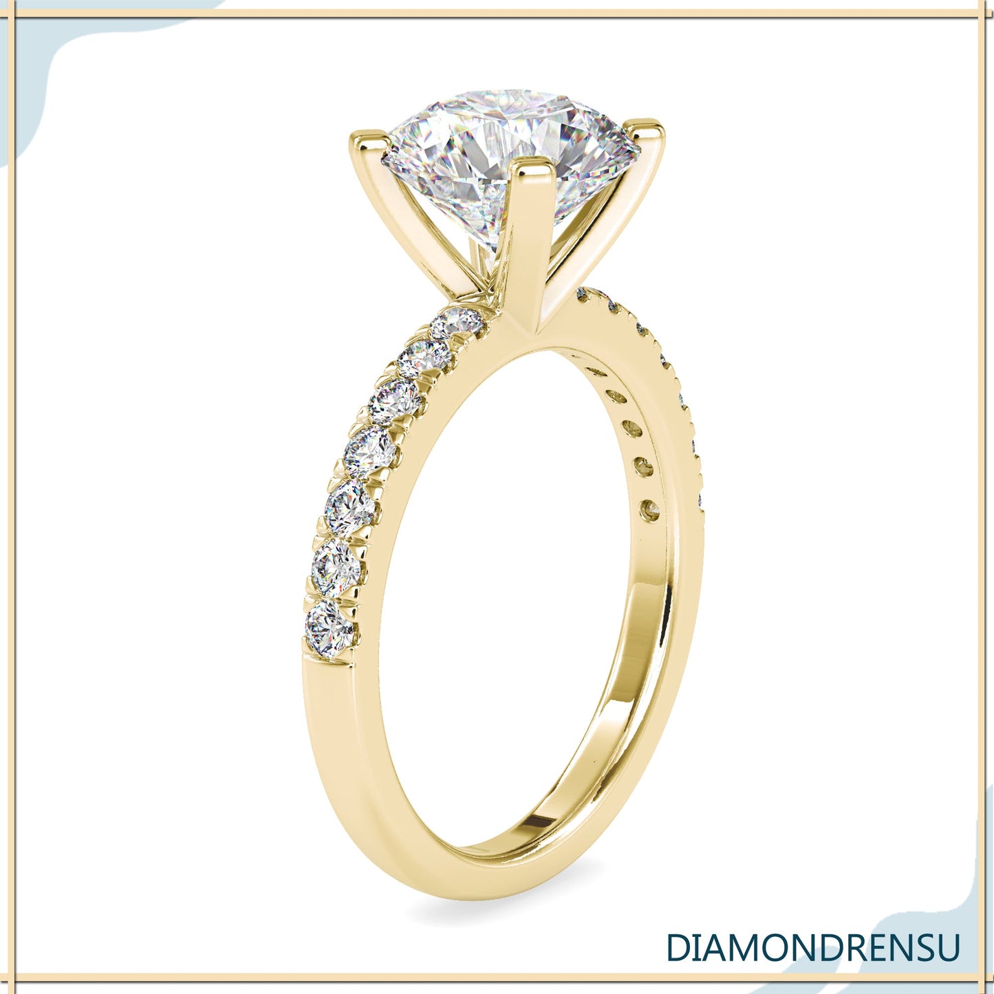 2 carat round cut diamond ring offering bold and radiant brilliance.
