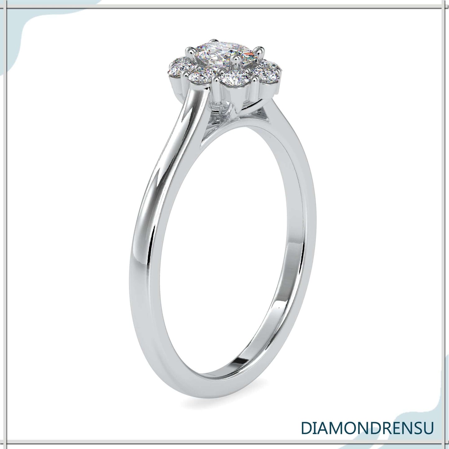 white gold engagement ring - diamondrensu