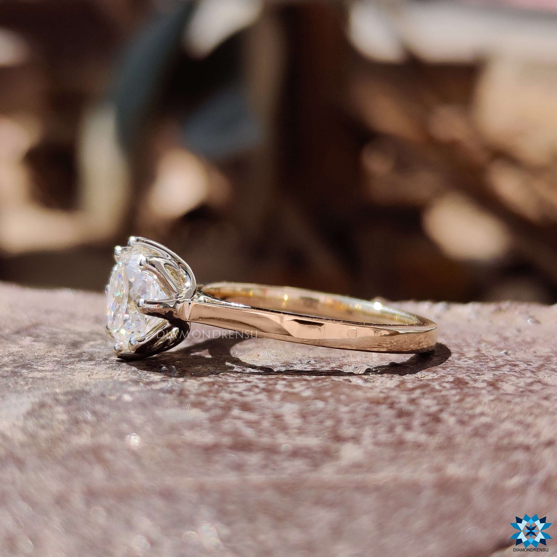 unique moissanite engagement ring - diamondrensu