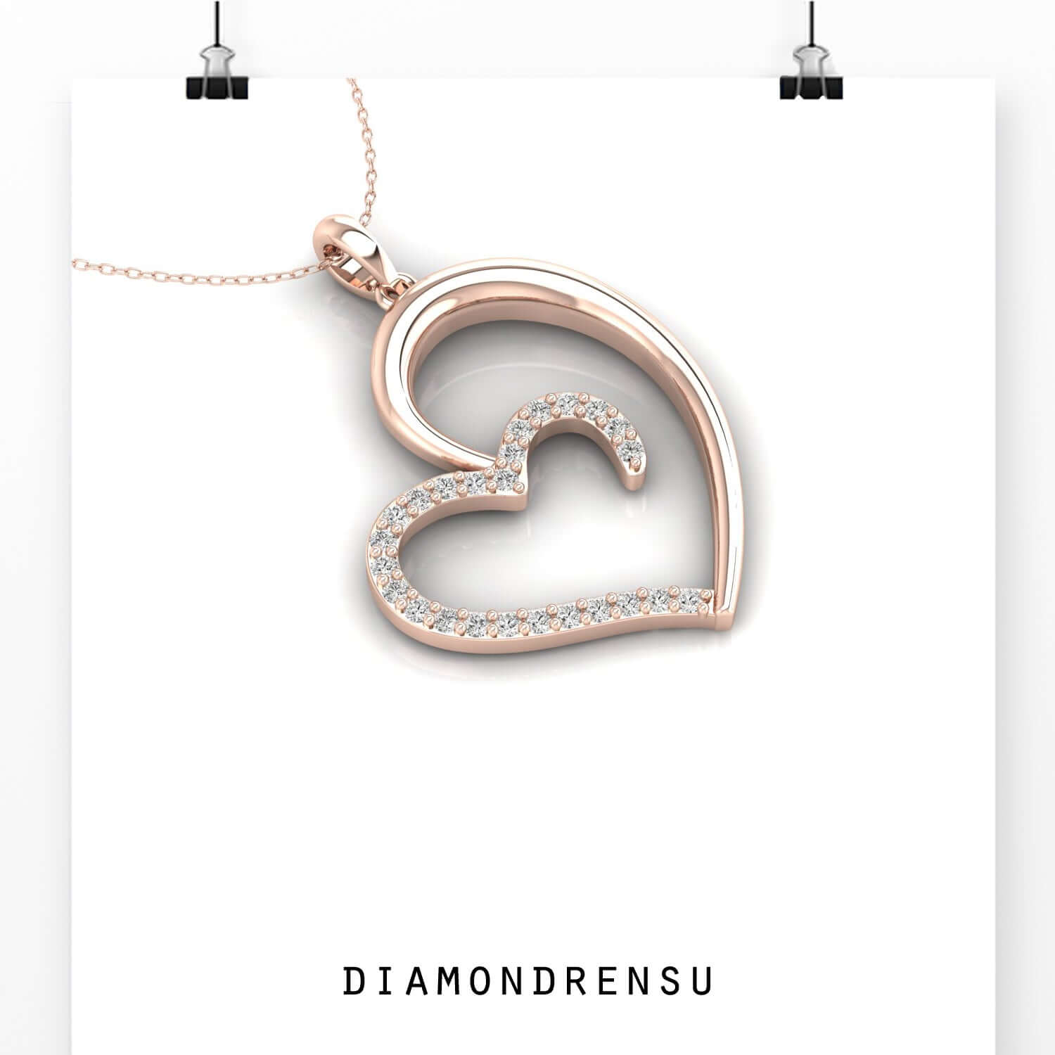 moissanite pendant set - diamondrensu