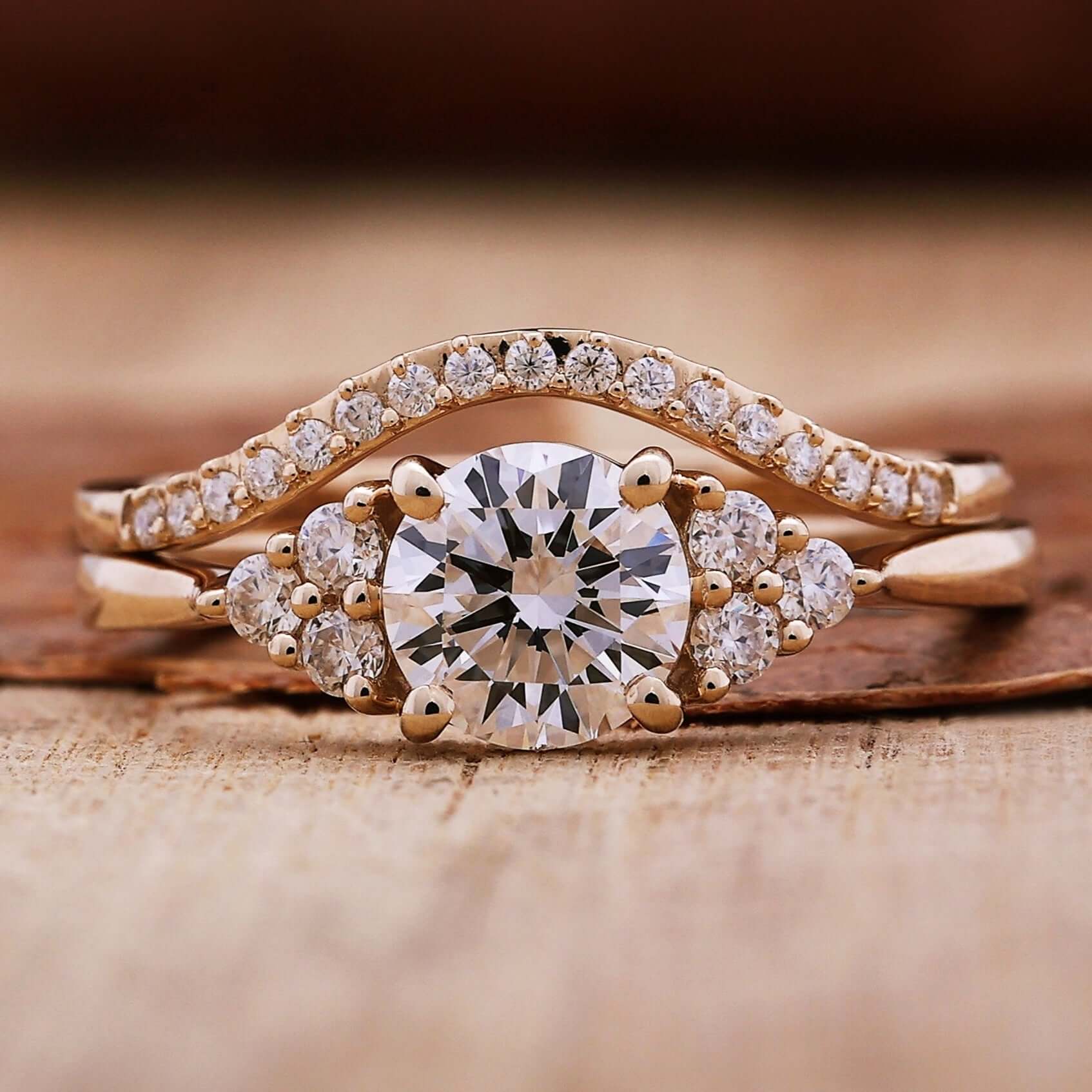 round lab grown diamond engagement ring